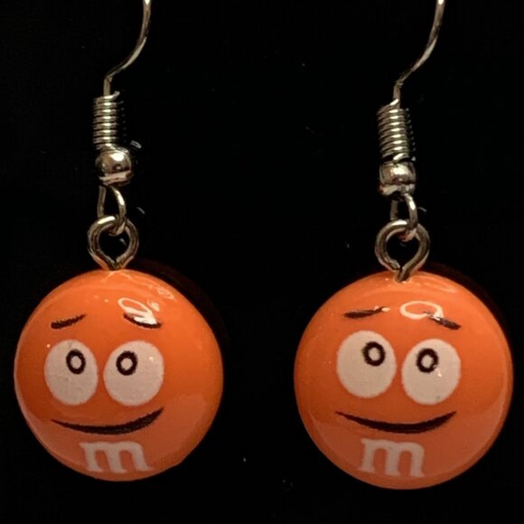 M & M Earring, Candy Earring, Gift Idea, Funny Food Earring, Silly Earring - Picture 1 of 5